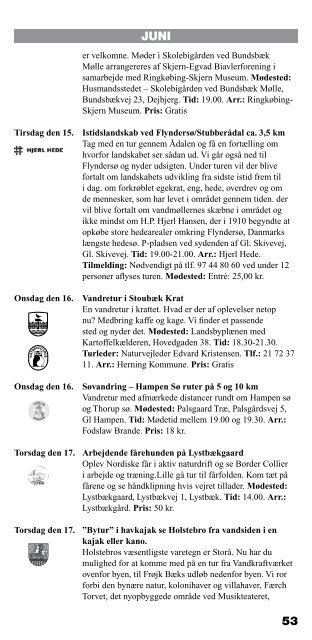 Aktivitetskalender - ud på tur - Struer kommune