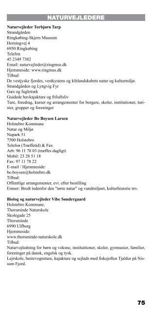 Aktivitetskalender - ud på tur - Struer kommune