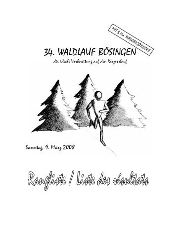 Rangliste 2008 - Waldlauf Bösingen