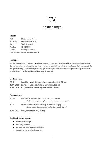 Download CV - Kristian Bøgh