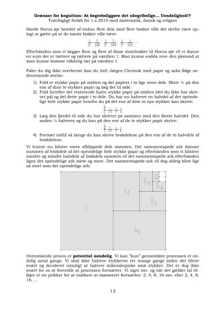 MATEMATIK OG UENDELIGHED - Uvmat