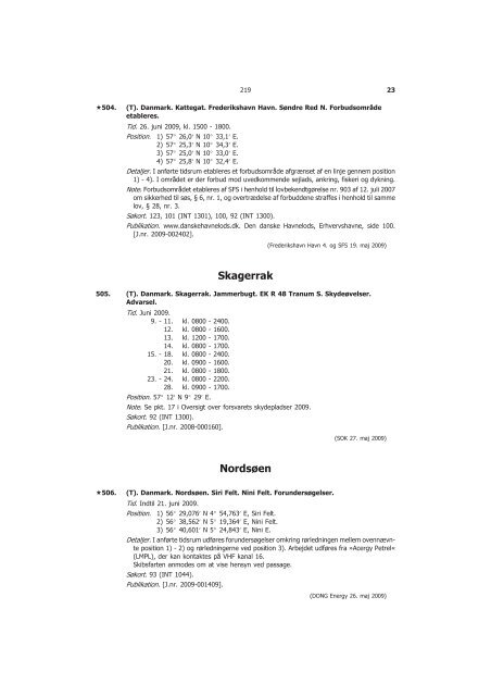 EfS A 2009 - Søfartsstyrelsen