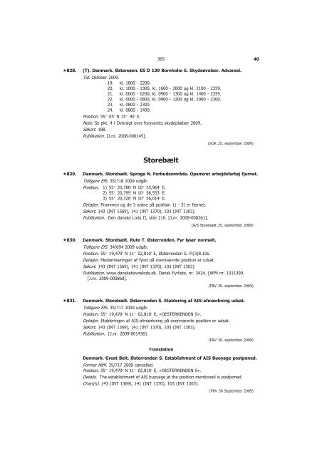 EfS A 2009 - Søfartsstyrelsen