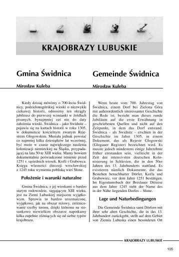 KRAJOBRAZY LUBUSKIE str. 105 Mirosław Kuleba ... - Pro Libris