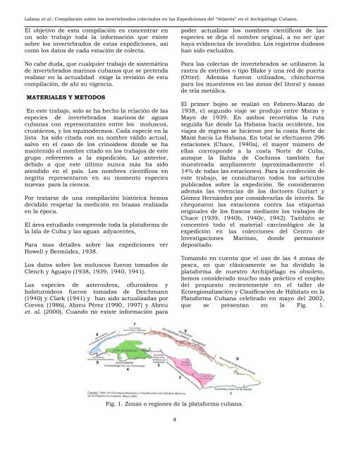 compilación sobre los invertebrados colectados en las expediciones ...