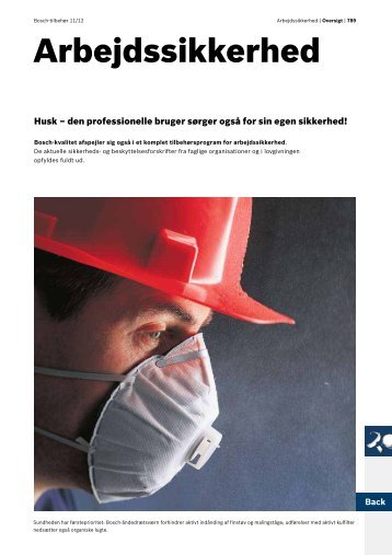 Arbejdssikkerhed - Bosch el-værktøj
