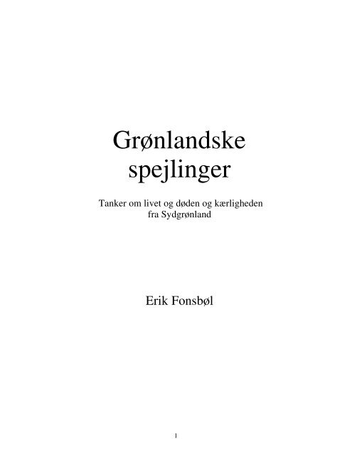 Grønlandske spejlinger - Hjem