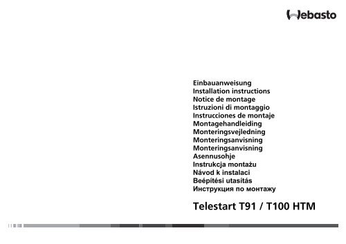 Telestart T91 / T100 HTM - webasto.co.dk