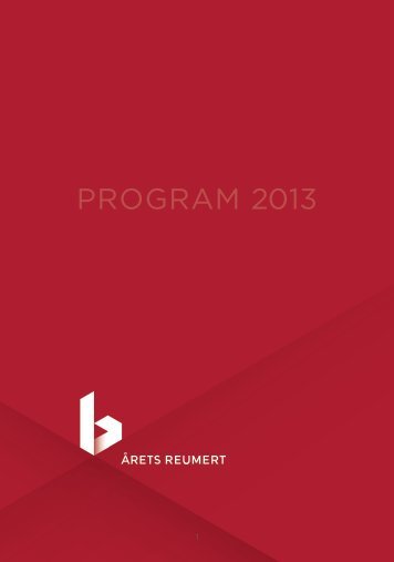 Program for Årets Reumert 2013