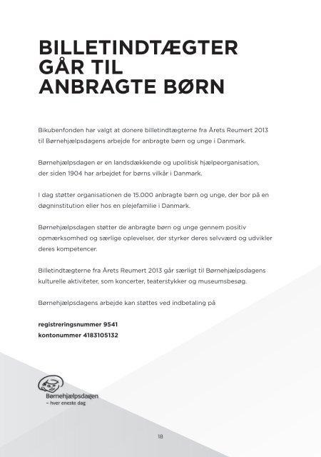 Program for Årets Reumert 2013