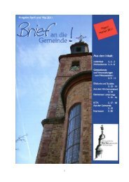 Gemeindebrief April/Mai 2011 - Evangelische Kirche Götzenhain