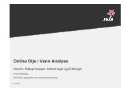 Online Olje i Vann Analyse-Arne Henriksen - Ifea