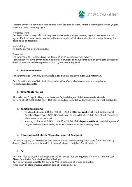 referat sammenlægningsudvalget.pdf - Skoleporten Marstal skole