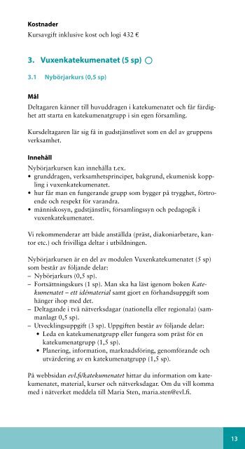 Kyrkans svenska personalutbildning 2013 - Kristliga Folkhögskolan i ...