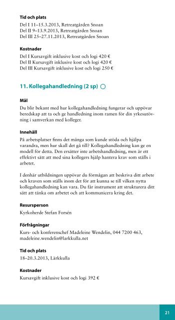 Kyrkans svenska personalutbildning 2013 - Kristliga Folkhögskolan i ...