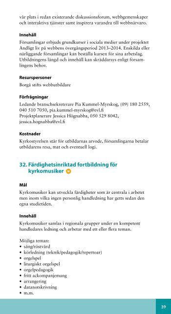 Kyrkans svenska personalutbildning 2013 - Kristliga Folkhögskolan i ...