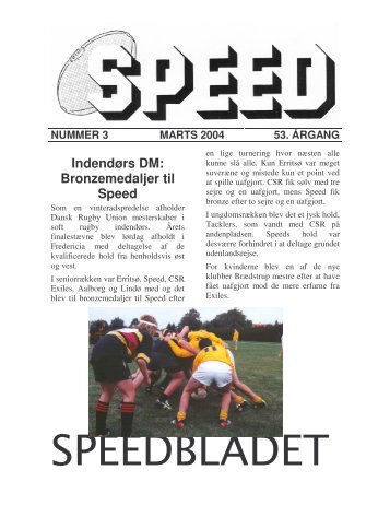 SPEEDBLADET - Rugbyklubben Speed