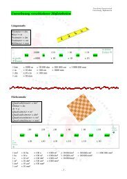 Umrechnung verschiedener Maßeinheiten - tauschring gartenvorstadt