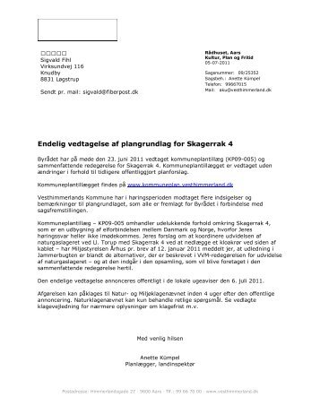 kommuneplan for Vesthimmerlands Kommune - Fjordvenner