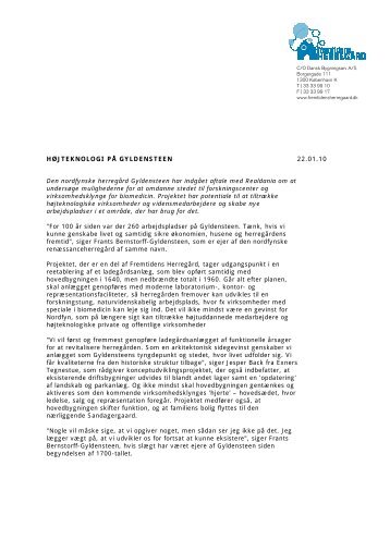 højteknologi på gyldensteen 22.01.10 - Fremtidens Herregård
