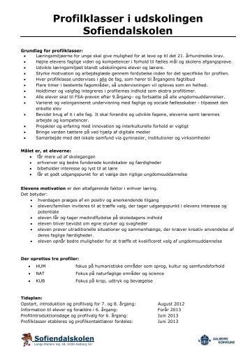 Profil information - marts 2013.pdf - Sofiendalskolen, Aalborg