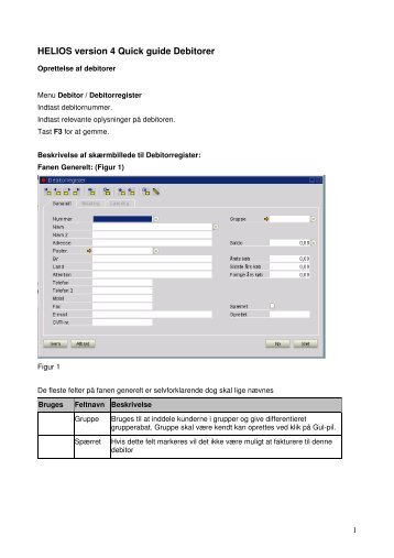 HELIOS version 4 Quick guide Debitorer - Notaplan