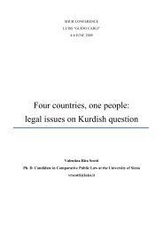 Four countries, one people: legal issues on Kurdish ... - SHUR - Luiss