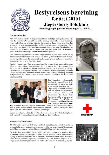 Årsberetning 2010 - Jægersborg Boldklub