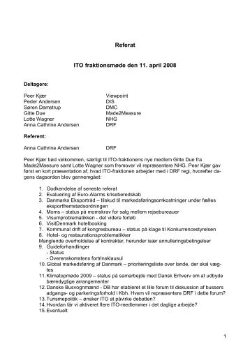 ITO - Referat 11.april 2008 - Danmarks Rejsebureau Forening