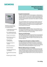 Siemens Adresserbar brannalarm CI1115-1A - Jensen Elektriske