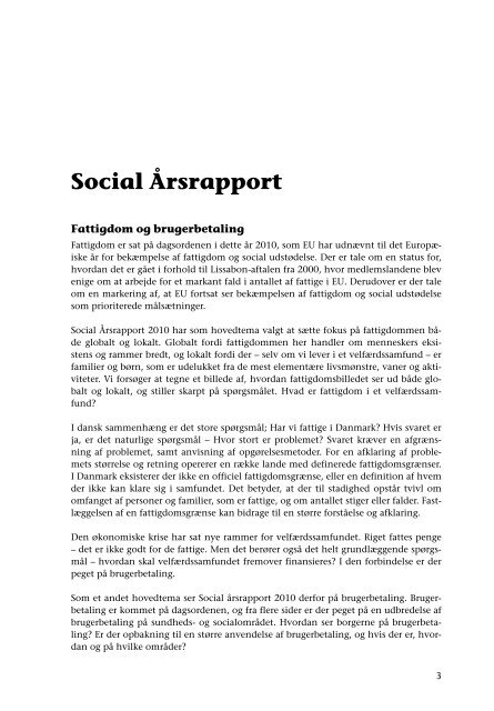 CASA: Social Årsrapport 2010 - Center for Alternativ Samfundsanalyse