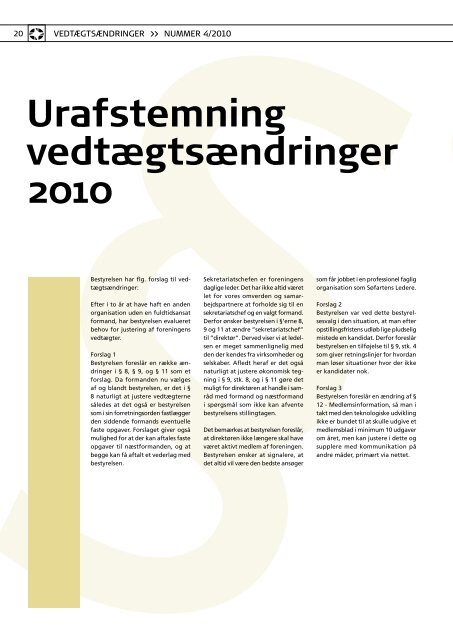 Søfartens Ledere NR. 4 2010 - Danmarks småfærger