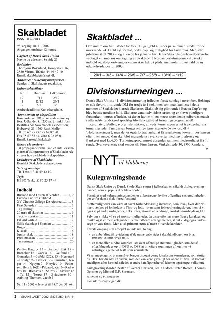 Nr. 11 - DSU - Dansk Skak Union