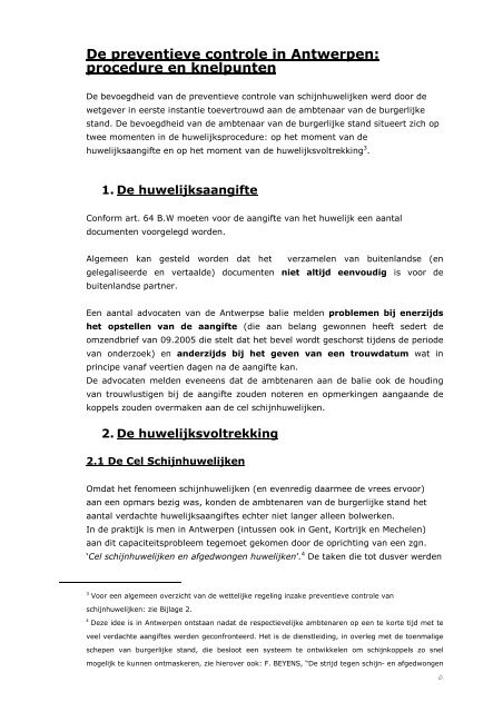 nota schijnhuwelijken - De8