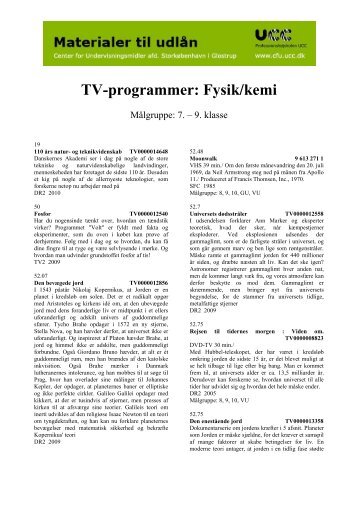 TV-programmer: Fysik/kemi