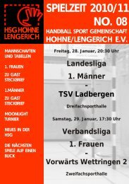 Hallenzeitung 8 Internet - HSG Hohne/Lengerich eV