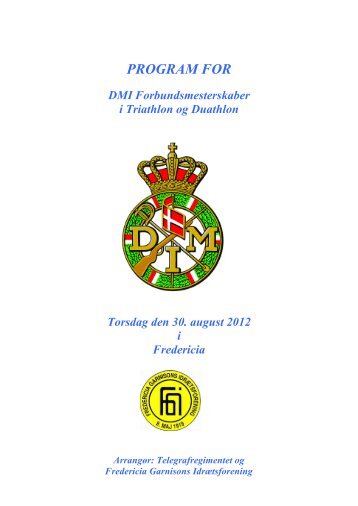 program for DMI TRIATLON og DUATHLON stævne 30 august 2012