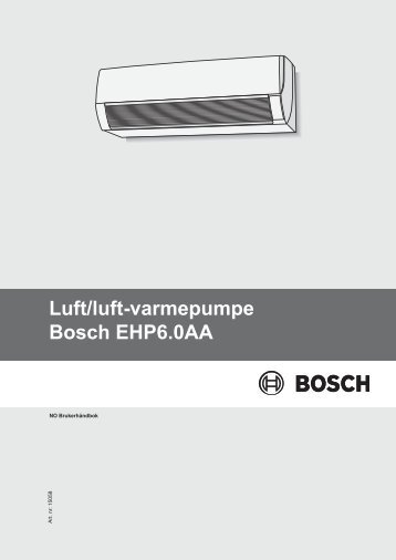 Luft/luft-varmepumpe Bosch EHP6.0AA