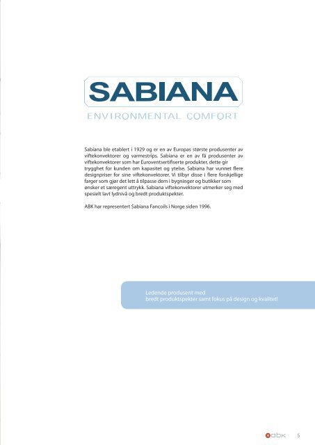Sabiana - Partnerline AS