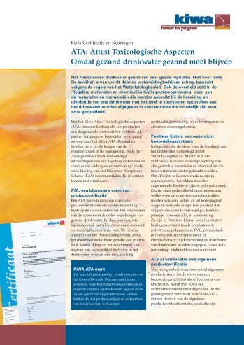 ATA leaflet - Kiwa diensten