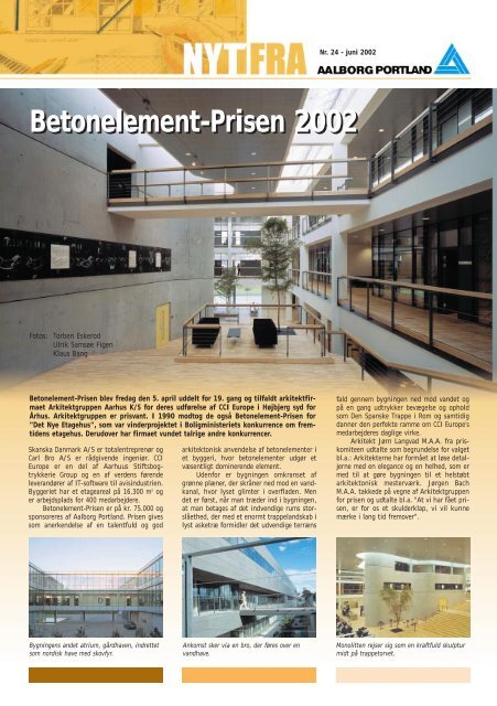 Betonelement-Prisen 2002 - Aalborg Portland