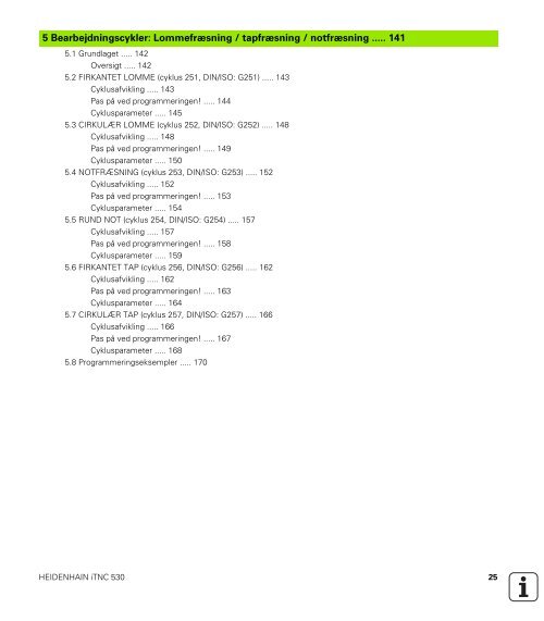 iTNC 530 Cycle programming (SW 340 49x-07, 606 ... - heidenhain