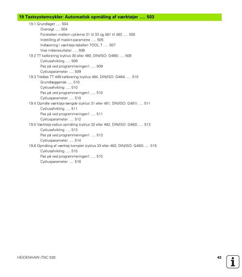 iTNC 530 Cycle programming (SW 340 49x-07, 606 ... - heidenhain