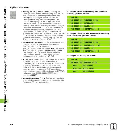 iTNC 530 Cycle programming (SW 340 49x-07, 606 ... - heidenhain