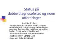 BOE-KIELLAND - Status på dobbeltdiagnosefeltet og noen ...