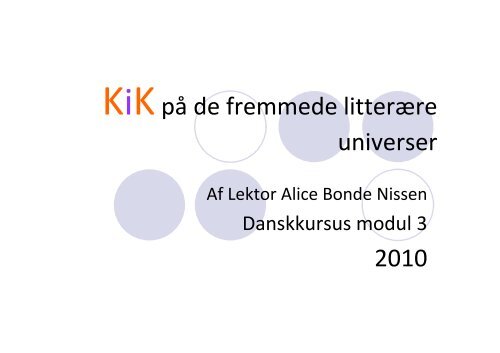 KiK modellens - Mono.net