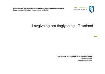 Lovgivning om tinglysning i Grønland