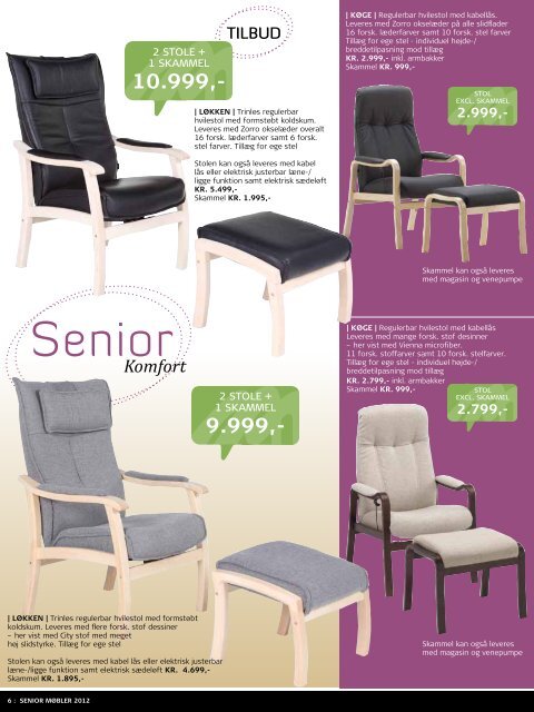 Se vor seneste brochure over Senior Møbler og ... - Seniorshop.dk