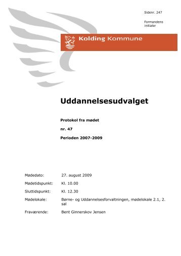 Uddannelsesudvalget - Kolding Kommune