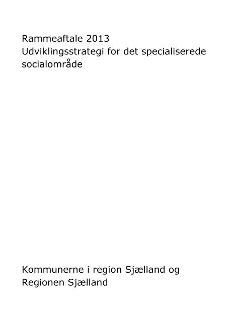 Rammeaftale 2013 Udviklingsstrategi for det ... - Solrød Kommune